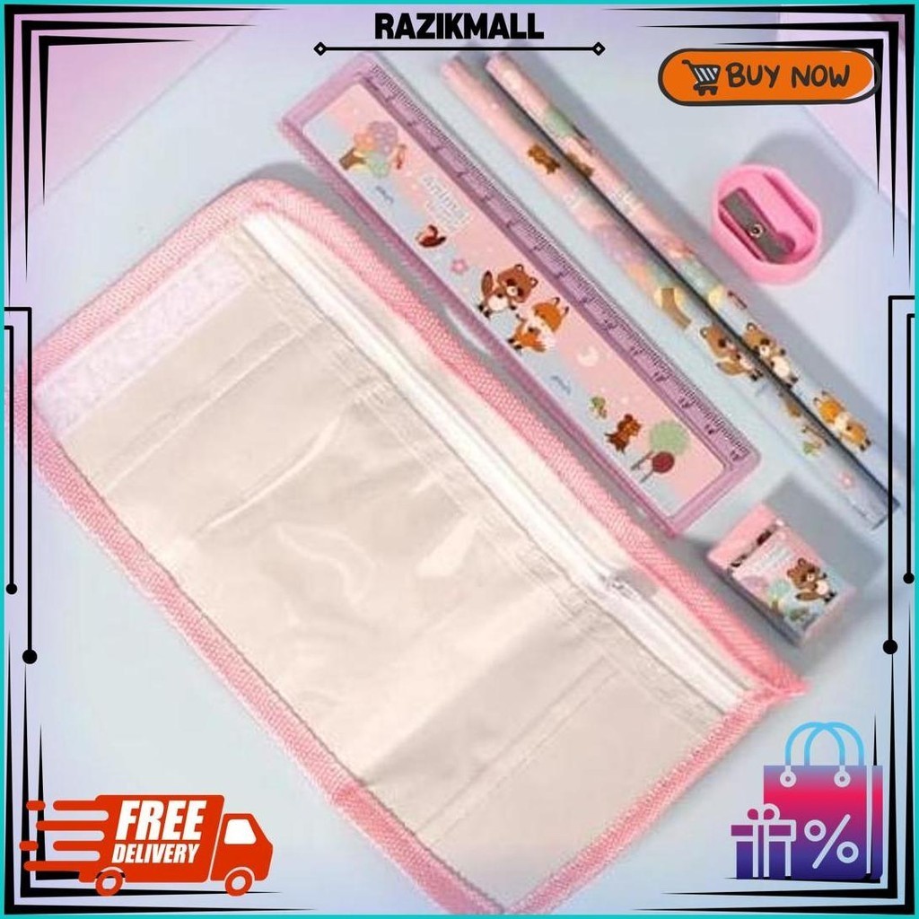 

[Nicky888] Set Stationery Anak Alat Tulis 6 In 1 / Paket Alat Tulis + Dompet Anak / Pensil Set Alat Tulis Perlengkapan Sekolah / Set Alat Tulis 6In1 Hadiah Souvenir At001 Best Seller