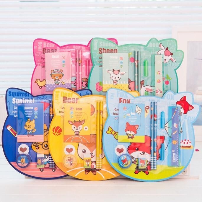 

J804 Set Alat Tulis Anak Set Lengkap Alat Tulis Lucu Souvenir Ulang Tahun Gratis Ongkir