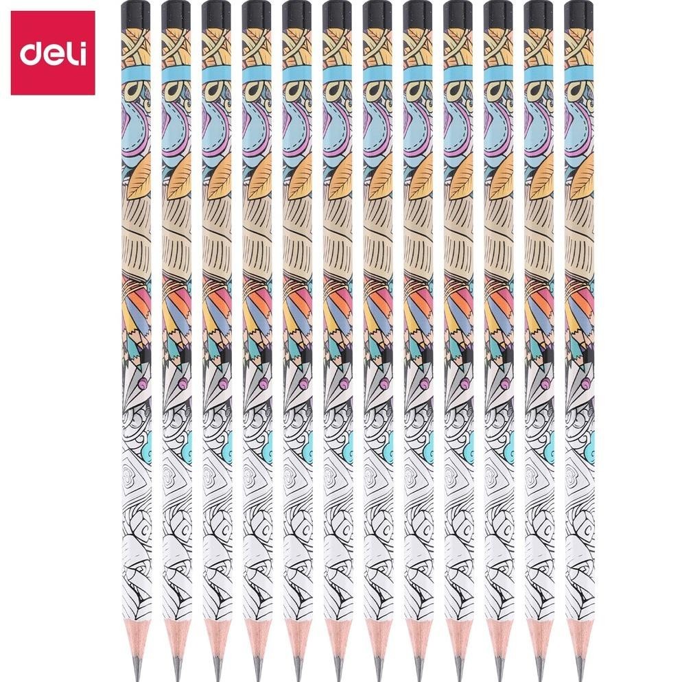 

Deli Graphite Pensil 2B 12Pcs Kayu Poplar Kualitas Tinggi Tidak Beracun Sertifikat Ce Dan Fsc Eu5330 Cod