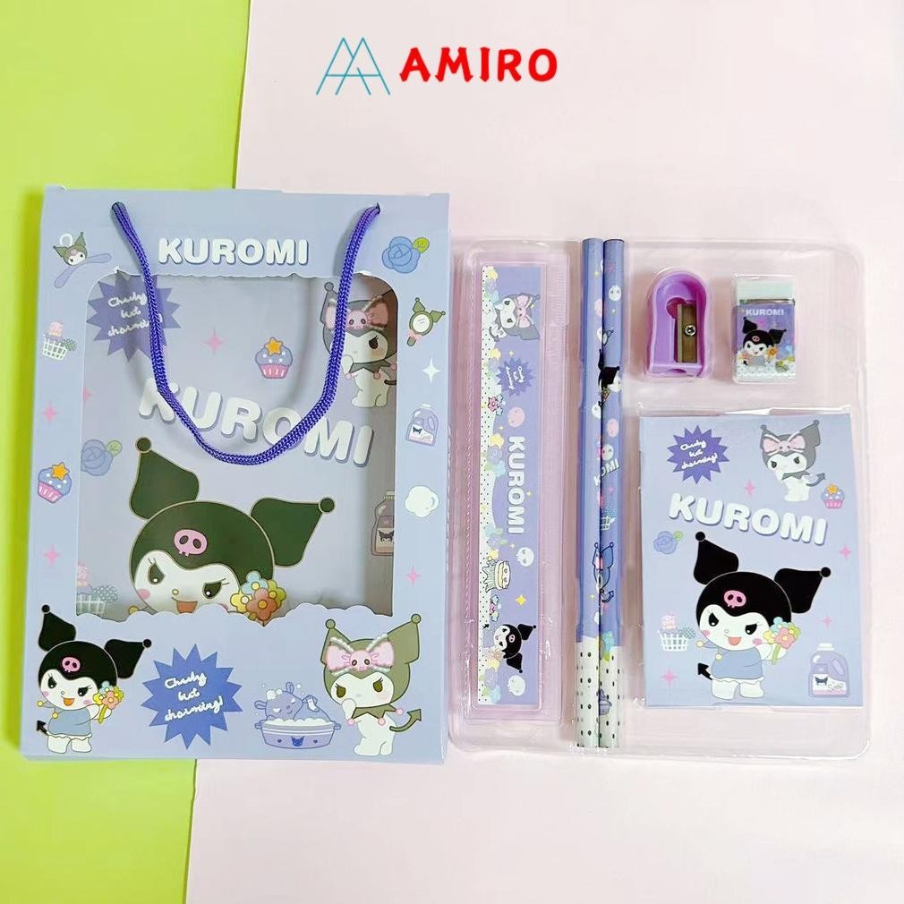 

Alat Tulis Set 6 In 1 Karakter Kuromi Untuk Hadiah Anak Sekolah / Kotak Pensil Anak Set Stationery Sanrio Murah Lucu Best Seller