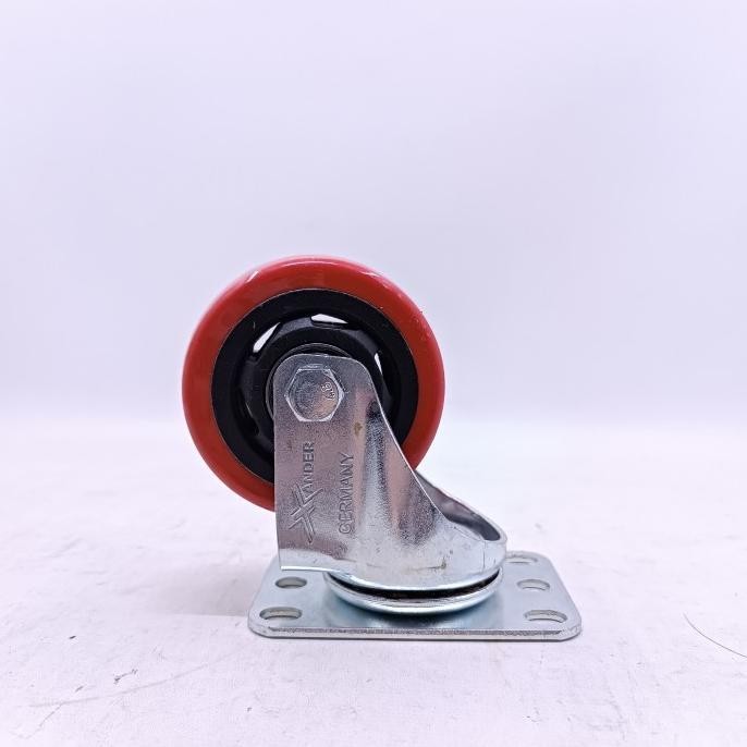 Roda Xander Roda Pvc Merah Roda 75mm Hidup 3inch Roda 3inch Roda Hidup