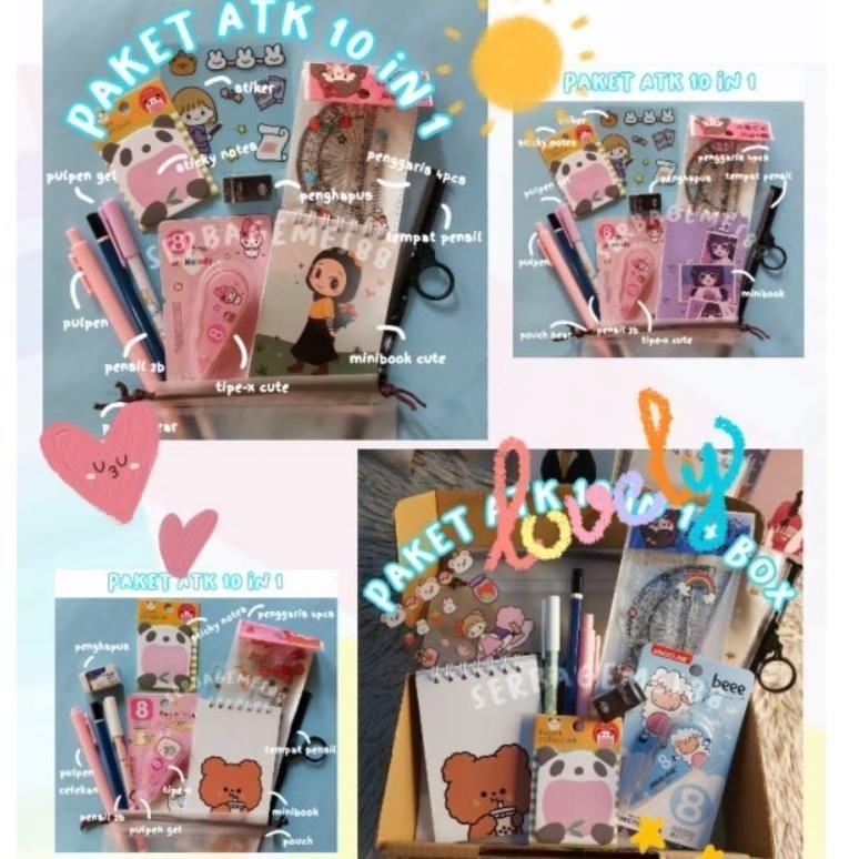 

Serbagemes88 - (Cod) Set Alat Tulis Lengkap 10 In 1 Karakter Lucu / Hampers Kado Gift Wisuda / Hadiah Alat Sekolah / Stationery Set Aesthetic / Paket Atk Aesthetic / Perlengkapan Sekolah Aesthetic Cod