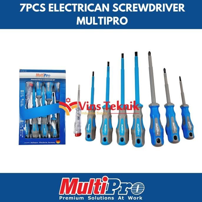 Obeng Listrik Set Heavy Duty Multipro 7Pcs Electrican Screwdriver Set