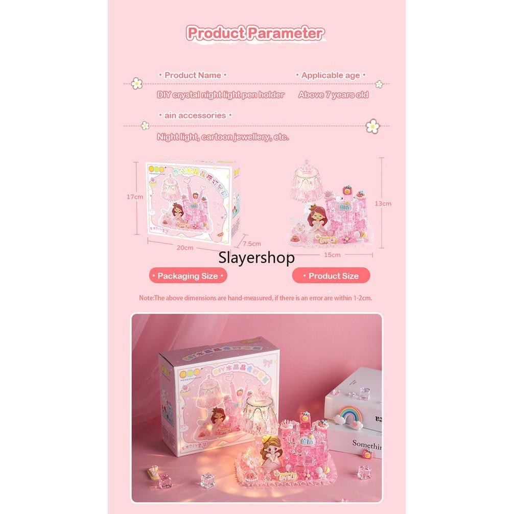 

Diy Deco Cream Kit/ Set Lampu Meja / Lampu Meja Hias Deco Cream Clay Kotak /Kristal Diy Wadah Pena/Stationery Pake Handmade Best Seller