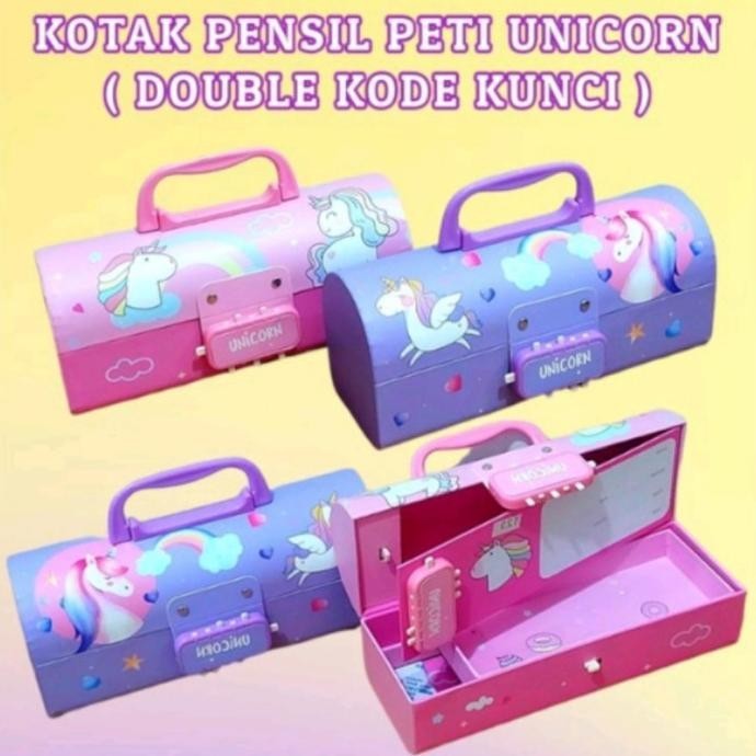 

Tempat Pensil Kode Password Model Tas Tenteng Karakter Unicorn, Kartun