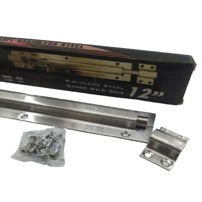 Kunci Pintu Yozuri Grendel Stainless 12inch Besar Grendel Slot Pintu