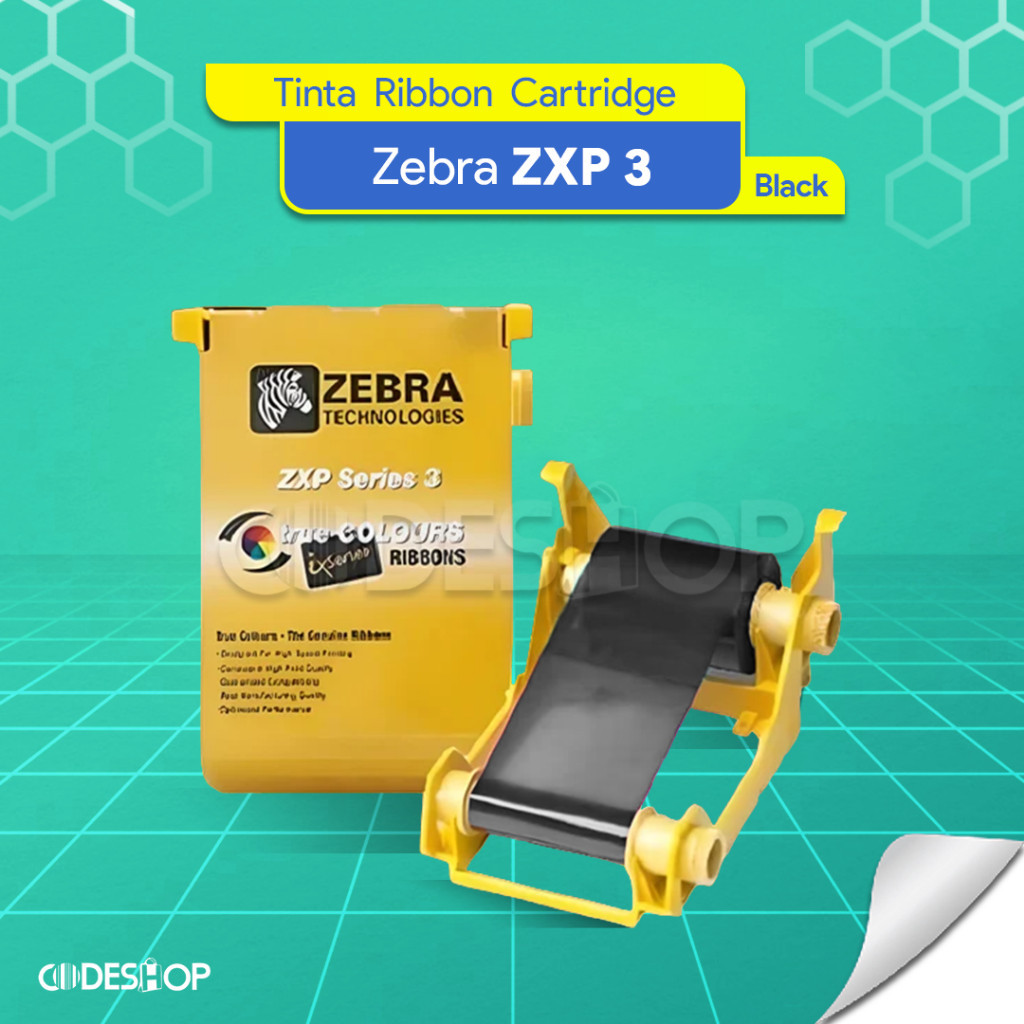 Ribbon Tinta Hitam Black Printer Zebra ZXP Series 3 ZXP3