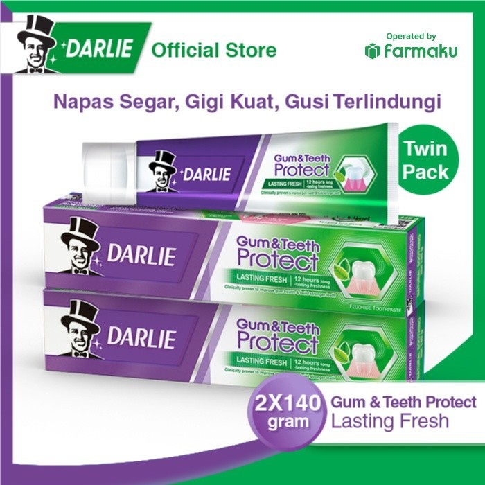 DARLIE Gum & Teeth Protect Lasting Fresh Pasta Gigi 140 gr -  Twin Pack 2 Pcs