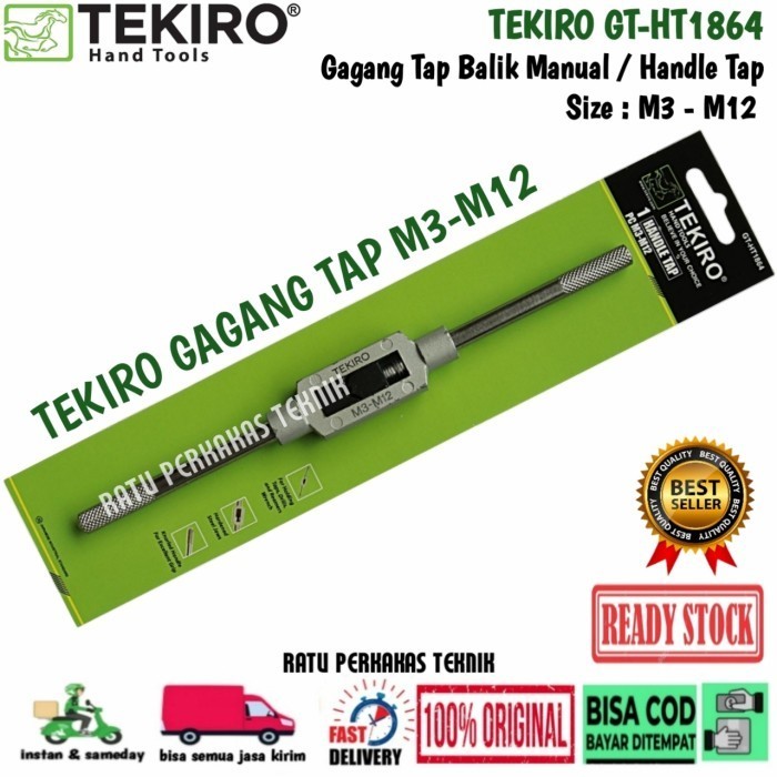 Gagang Tap M3 - M12 Tekiro Hand Tap Stang Handle Tab Drat Putar Manual