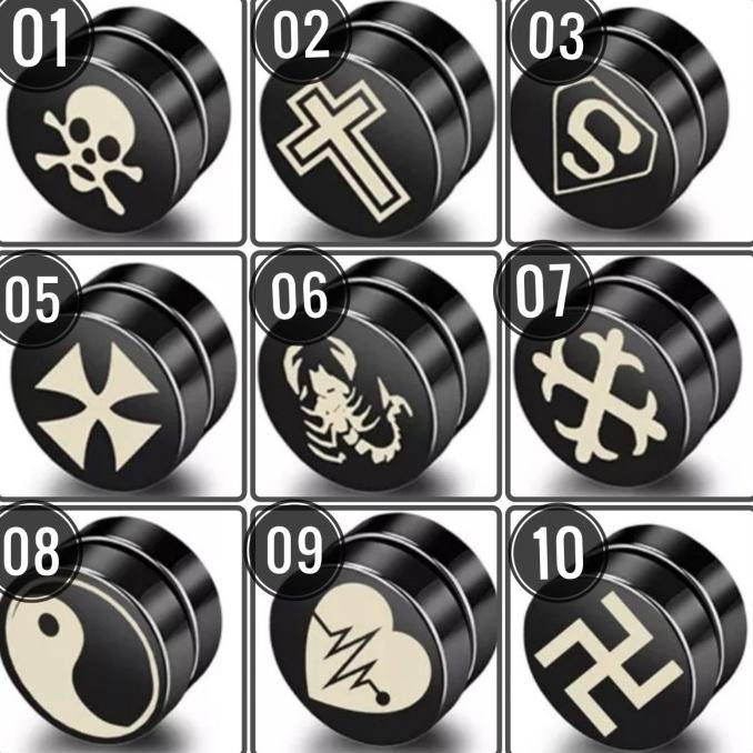 Anting Magnet Pria Wanita Anting Punk Tanpa Tindik