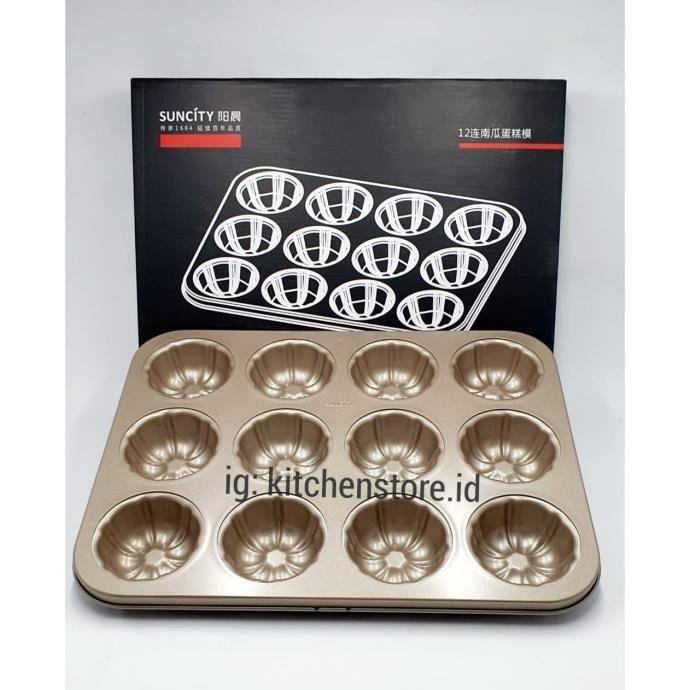 [Bisa Cod] Suncity Scyc80115 Loyang Cetakan Bolu Donut Mini Cake Premium