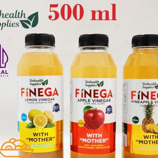 

Finega 500 Ml (Botol Plastik) Vinega Cuka Apel / Nanas / Lemon