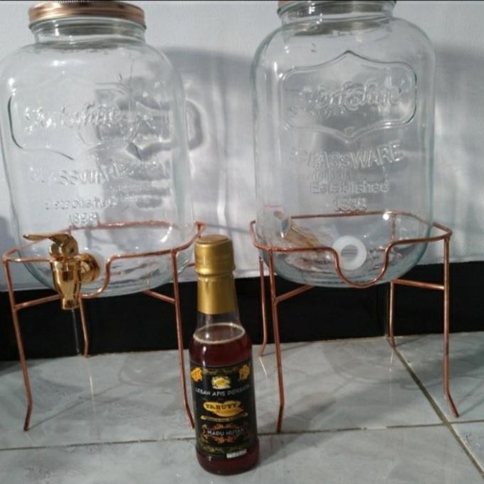 [Bisa Cod] Dispenser Kaca 5 Liter / Dispenser Hotel / Hotel Juice Dispenser