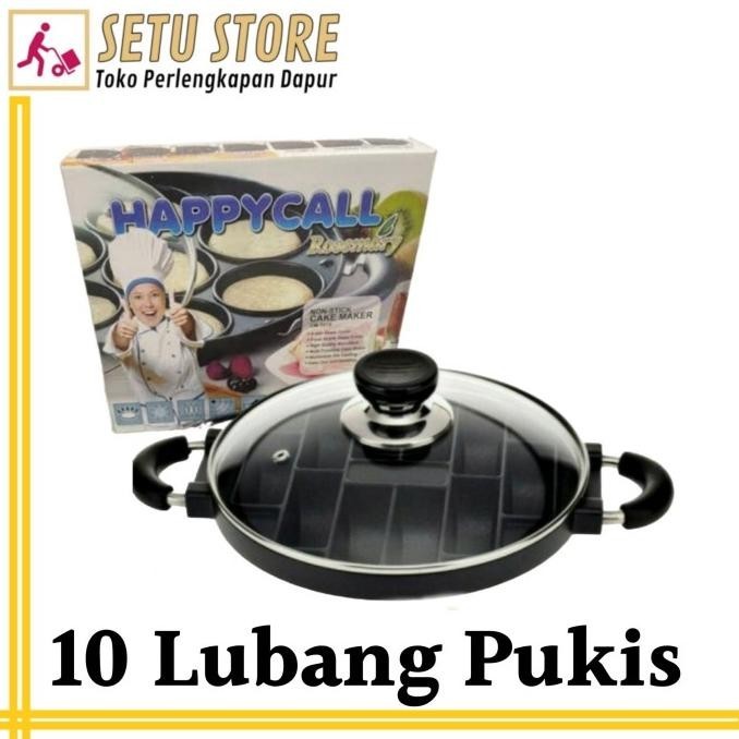 Cetakan Kue Pukis 10 Lubang Pancong Happy Call Loyang Kue Cake Pan