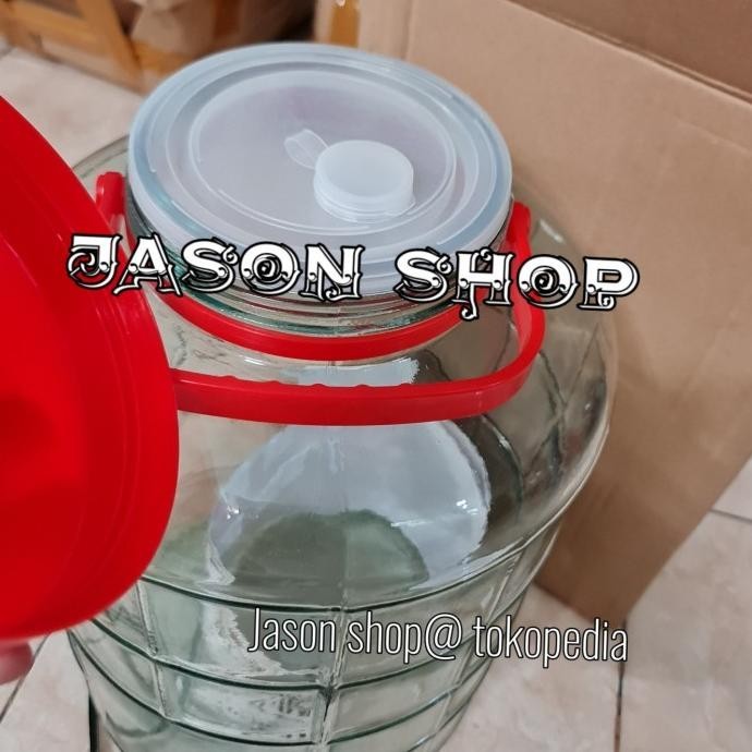 [Bayar Di Tempat] Toples Kaca 20 Liter/Toples Kerupuk Besar/Toples Besar Kaca 20 Liter