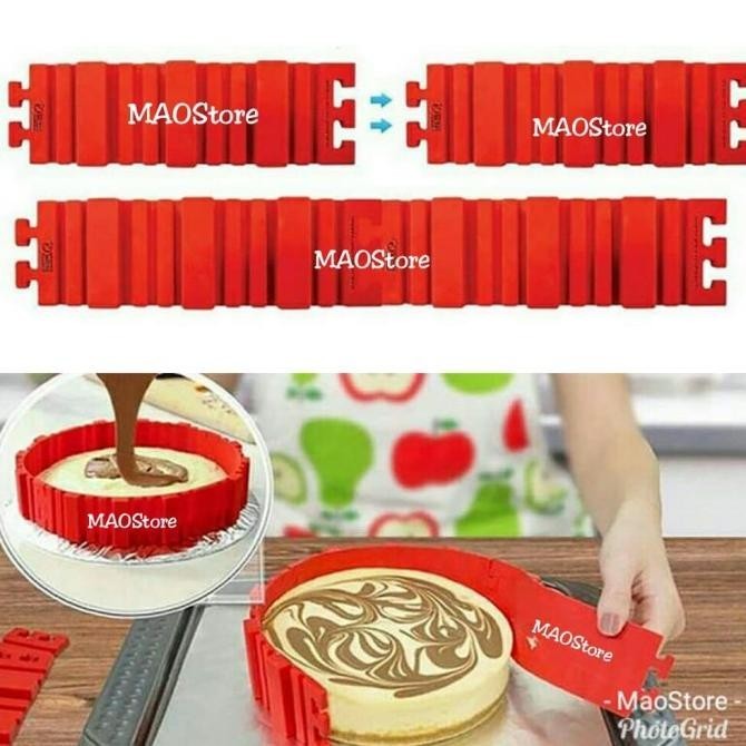 Loyang Kue Loyang Entremet Mirror Cake Cetakan Kue Adjustable Hati