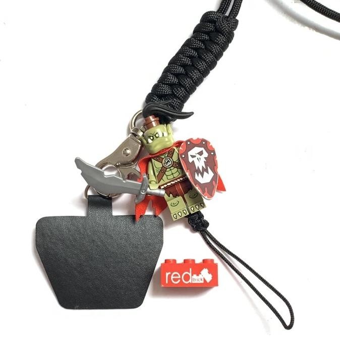 

TERMURAH - LEGO Orc with Universal Phone Tether Patch and Paracord Lanyard