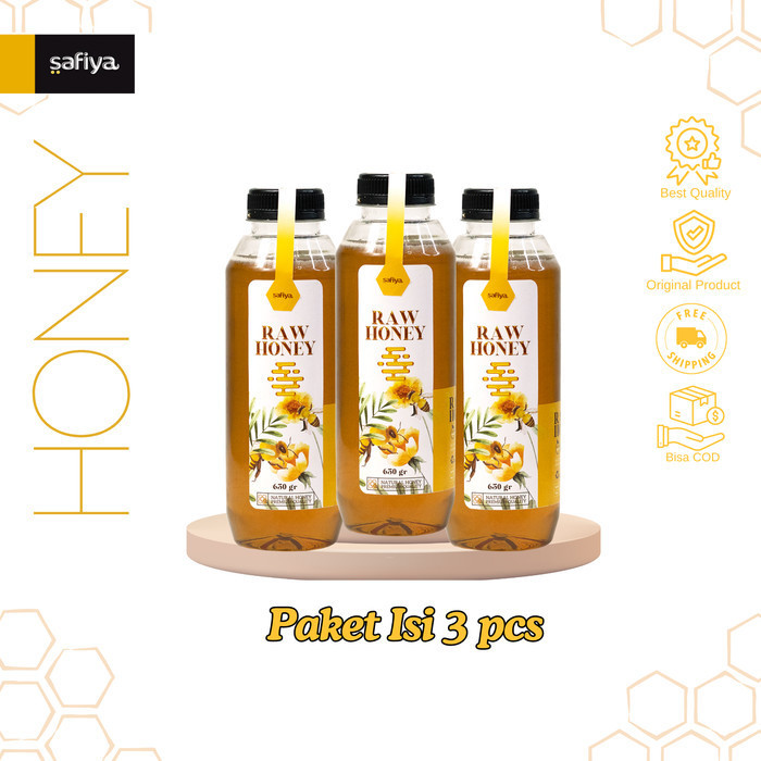 

Ready [PAKET ISI 3 BOTOL] Madu Murni Asli Raw Honey Multiflora Safiya