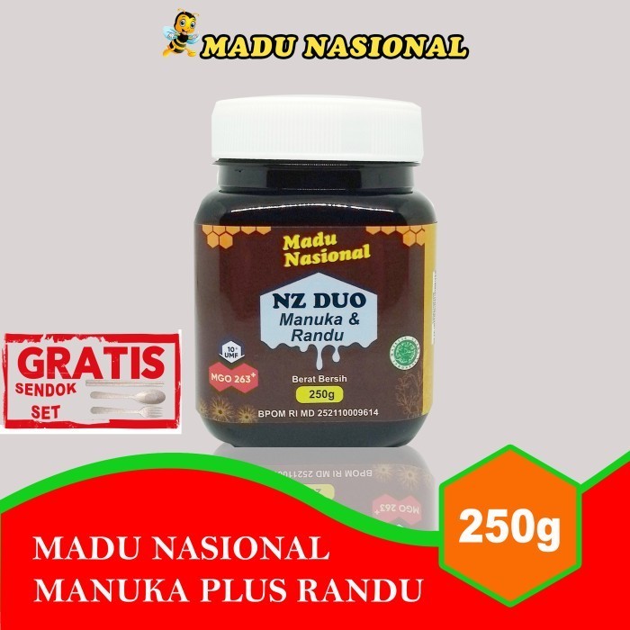 

Ready Madu Nasional NZ Duo Manuka + Randu UMF10+ 250gr Extra Propolis Polen