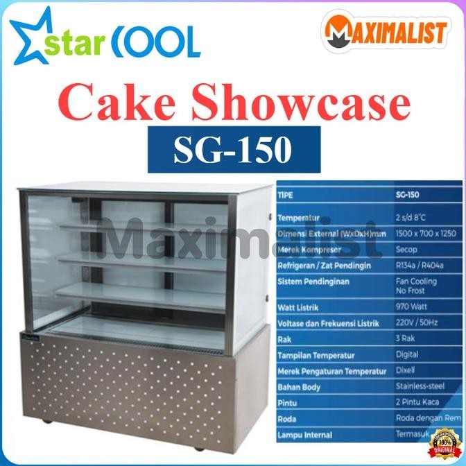 [Ready] Starcool Sg-150Fa Rectangular Cake Showcase/Showcase Pendingin Kue 150
