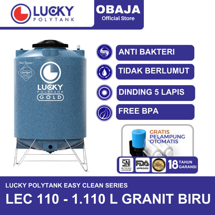Lucky Polytank Toren / Tandon Air E Clean 110 Lucky Polytank Granit Biru