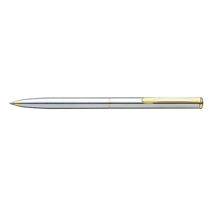 

Ready Sheaffer Agio Brushed Chrome Plate Featuring 22K Gold Plate Trim