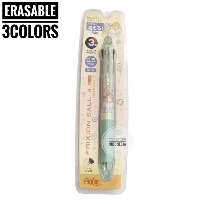 

Ready ORIGINAL SUMIKKO GURASHI FRIXION PEN 3 COLORS ERASABLE BOLPEN 3 WARNA