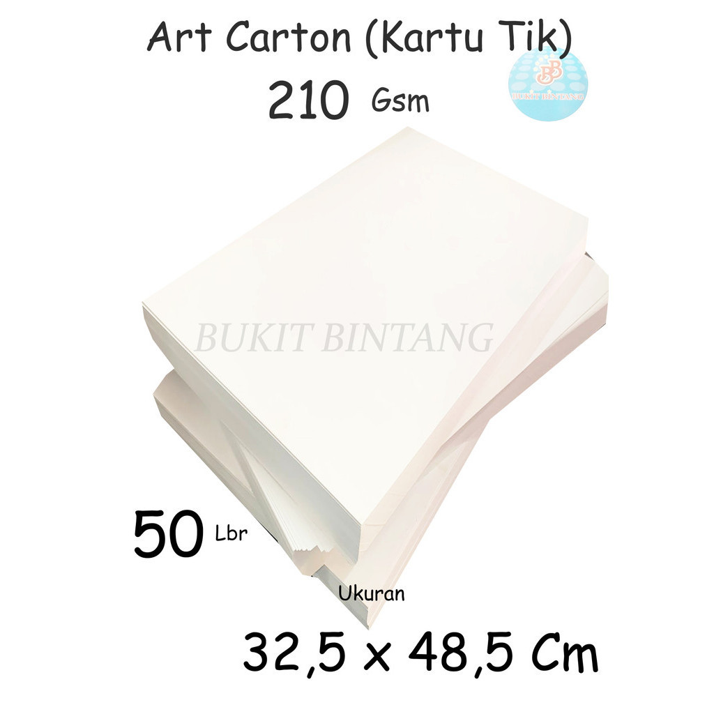 

Art Carton ( Kartu Tik ) 210 Gsm Uk 32,5 x 48,5 Cm , Isi 50 Lembar