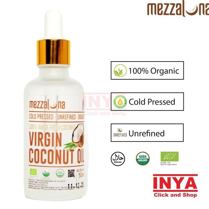 

MEZZALUNA Organic Virgin Coconut Oil 100% Made from Coconut 50ml - Minyak Kelapa