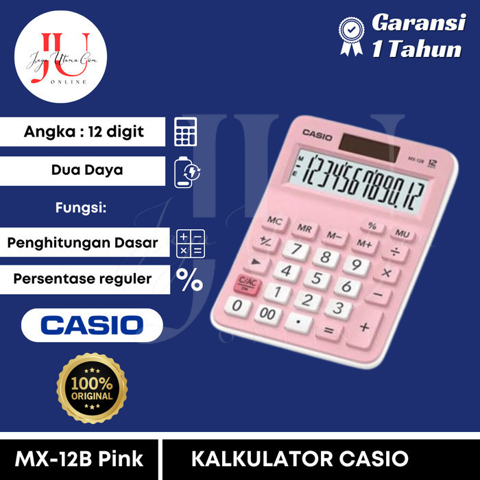 

Ready Calculator Casio MX-12B-Pink