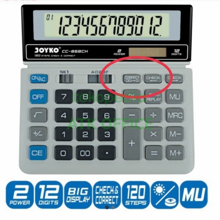 

Ready Calculator Joyko kalkulator 868 CH Check Correct