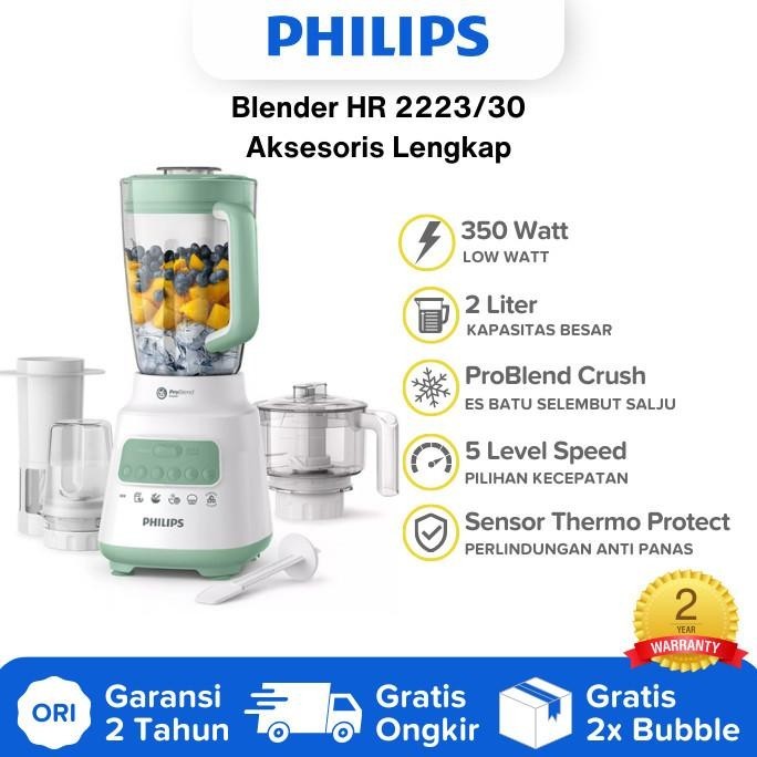 Blender Philips Hr2223/30 Chopper Belender Phillips Choper Philip 2L
