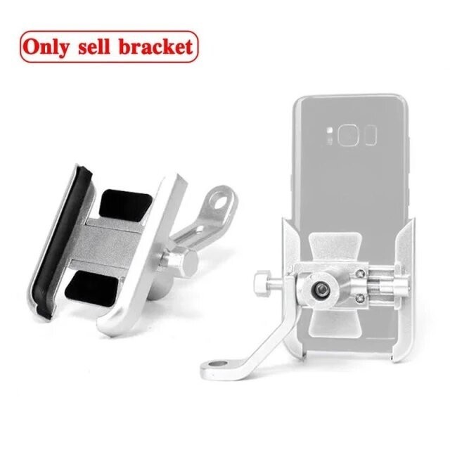 Holder Hp Spion Motor Asli Besi 360Derajat Anti Goncangan - Silver