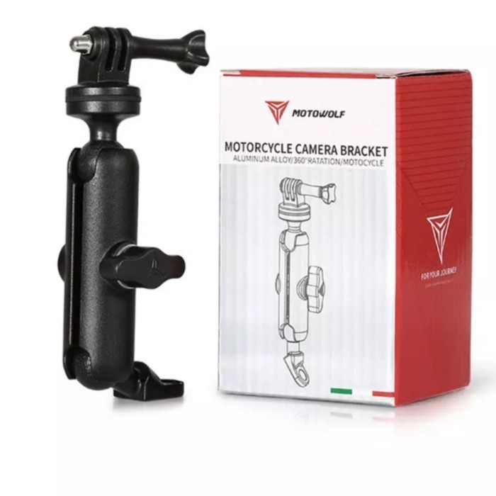 Breket Holder Kamera Go Pro Motowolf Spion Motor Dan Sepeda