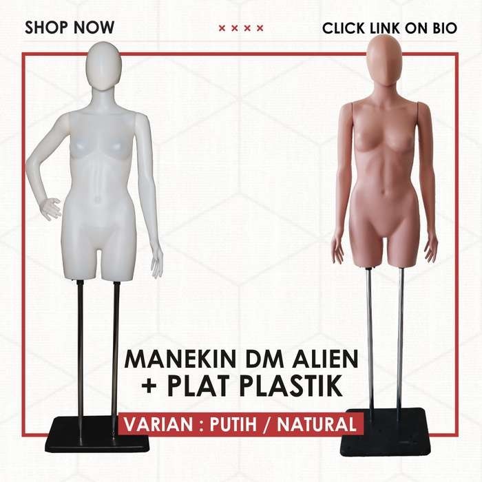 Manekin Dm Cewek Alien + Kaki, Patung Baju Dewasa, Manekin Plastik