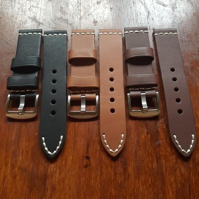 tali jam tangan kulit asli - strap seiko diver 20mm/22mm