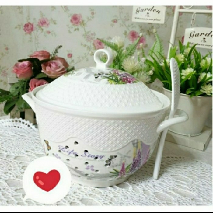 SANGKU NASI / WADAH NASI FIORENZA MOTIF LAVENDER