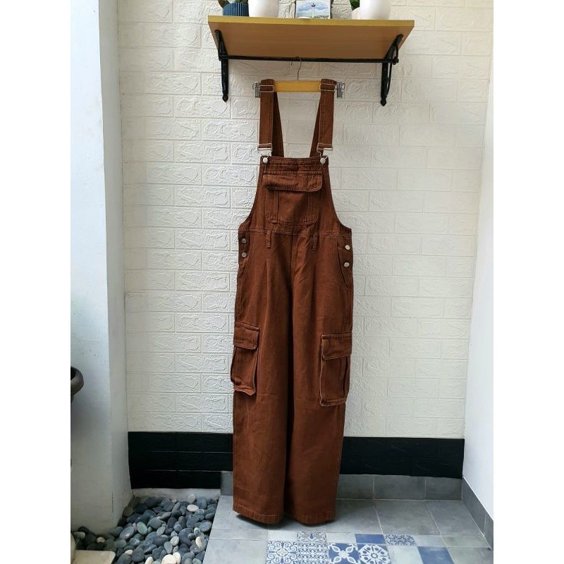 WR-OVR6 Overall Denim Cargo Kulot Import