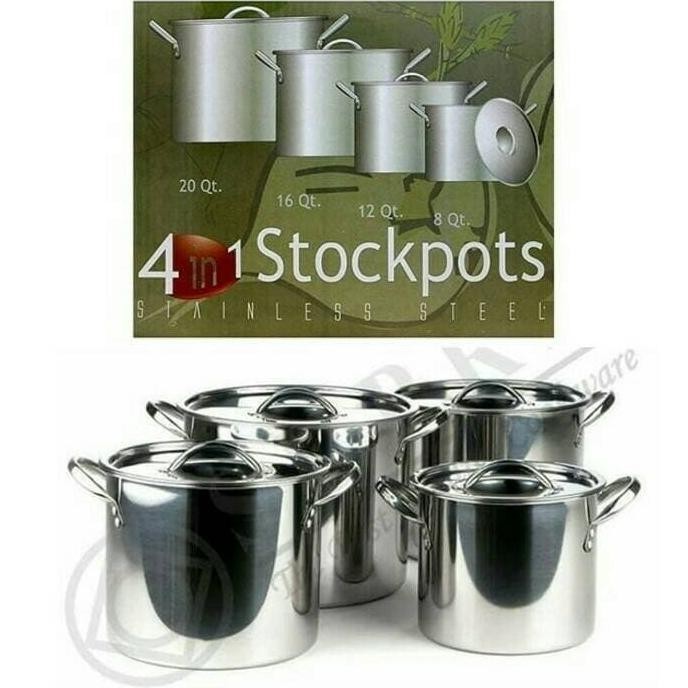 [Promo] Promo Supra 4In1 4 In 1 Panci Kukus Stainless Steel Set 4Pcs Pcs