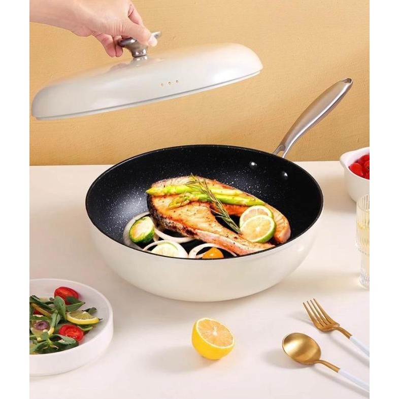 [Ready Stock] Wajan Frying Pan Penggorengan Anti Lengket Dengan Tutup