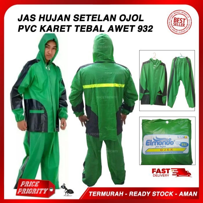 JAS HUJAN Setelan GOJEK GRAB Jaket Celana ELMONDO 932 Promo TERMURAH