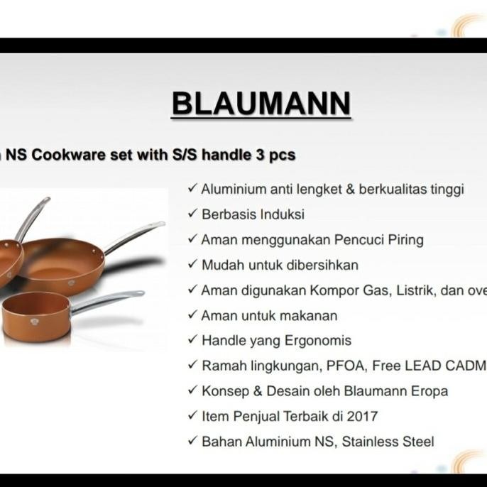 [Ready Stock] Blaumann Ns Cookware Set