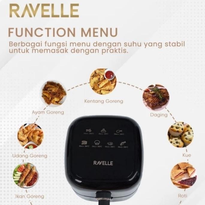 [Promo] Ravelle Air Fryer Raf 300 Menggoreng / Goreng Tanpa Minyak 3L Low Watt