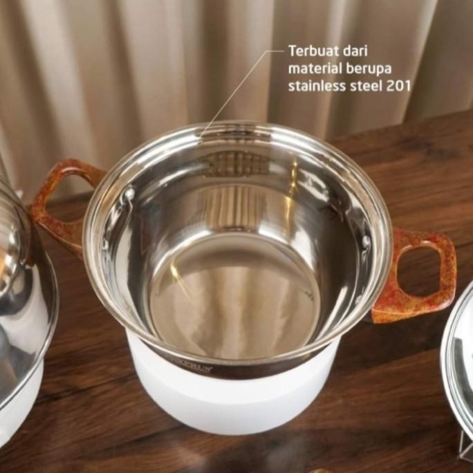 [Promo] Panci Set Induksi Cyprus 12 Pcs Stainless Stell