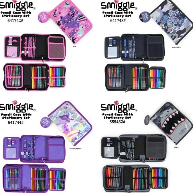 

TERMURAH - Smiggle Pencil Case & Stationery set 40 pis/ alat tulis Smiggle/ kado