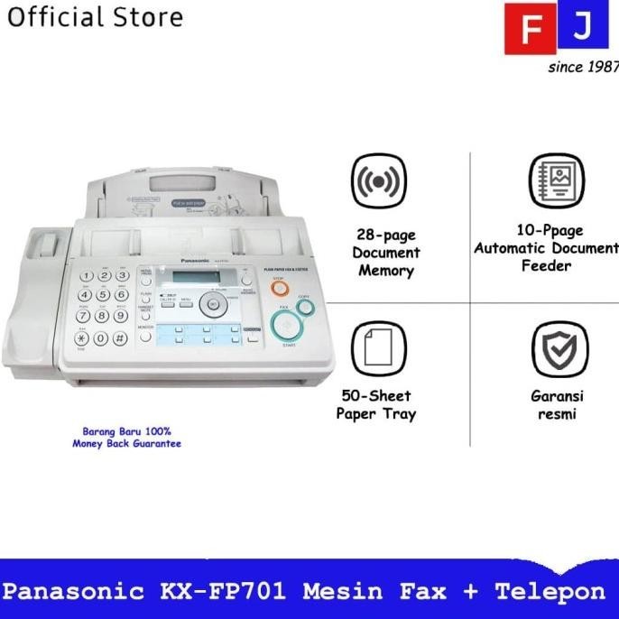 [Baru] Panasonic Kx-Fp701 Mesin Fax + Telepon Garansi Resmi