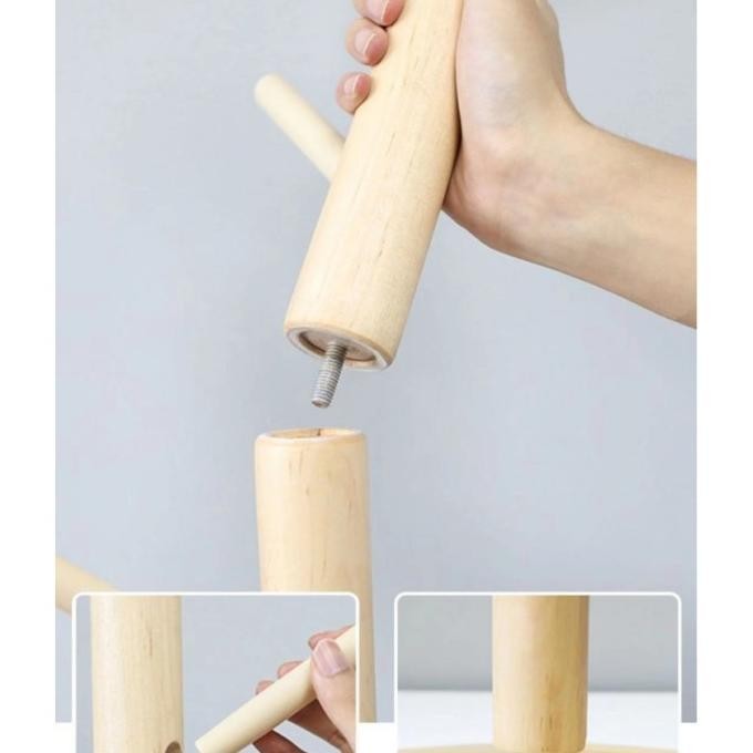 Stand Hanger Kayu Rak Gantung Baju Hanger Baju Kayu Gantungan Topi