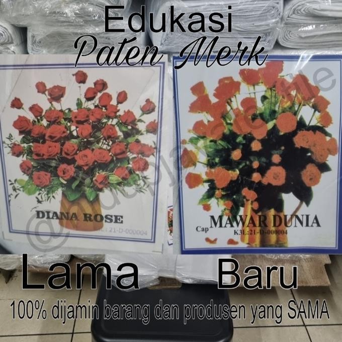 [Best Quality] Kain Mori Kaci Kafan Cap Mawar Diana Rose L.105 @45 Meter