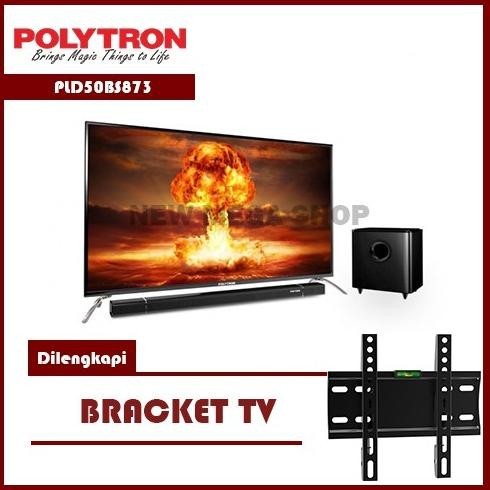 [Promo] Polytron Pld50Bs873 Led 50 Inch Digital Fhd Tv Cinemax Soundbar+Bracke