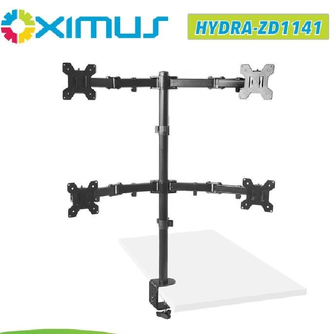 [Best Quality] Bracket Monitor 13-27" Jepit Meja 4 Arm Lengan Zd 1141 Desk Led Lcd Tv